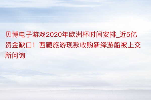 贝博电子游戏2020年欧洲杯时间安排_近5亿资金缺口！西藏旅游现款收购新绎游船被上交所问询